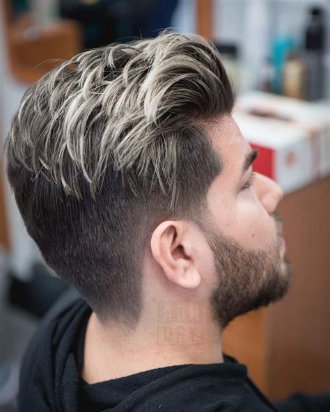 black and blonde highlights|black and blonde highlights men.